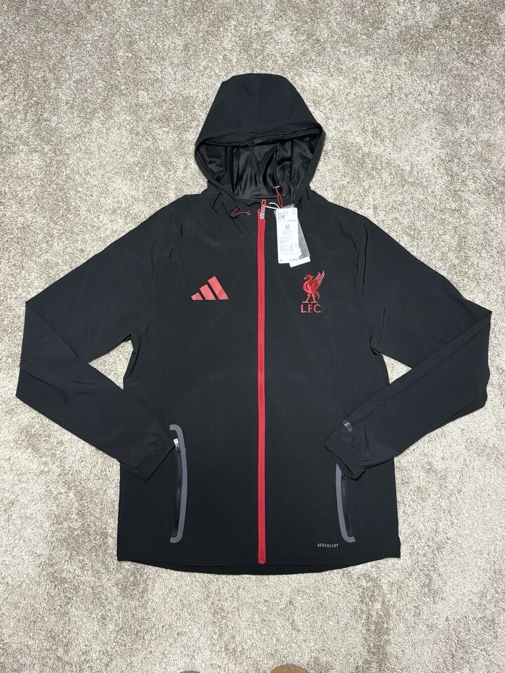 Adidas Liverpool F.C. Tiro 25 Competition Vis Tech Travel Jacket Men’s Size M
